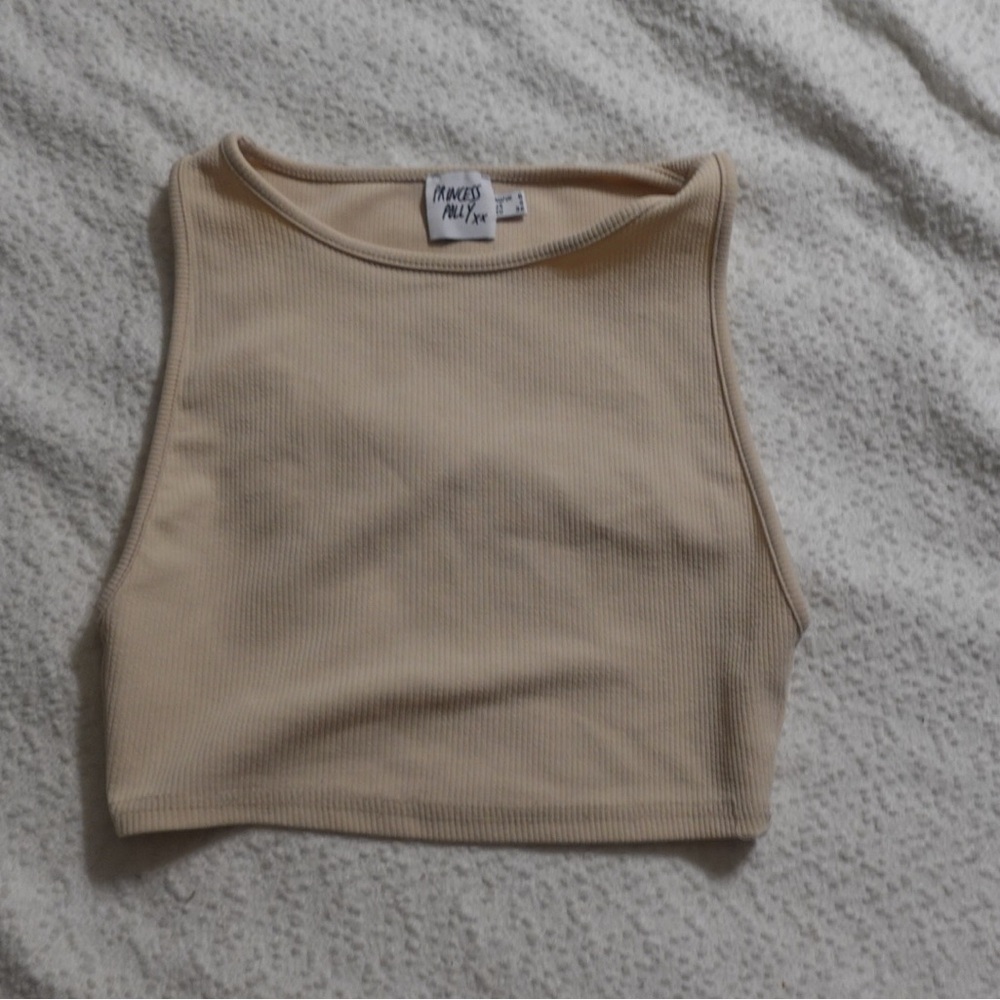 Beige Crop Top